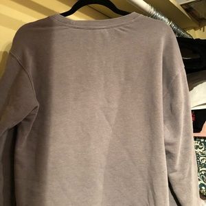 Grey pink crew neck